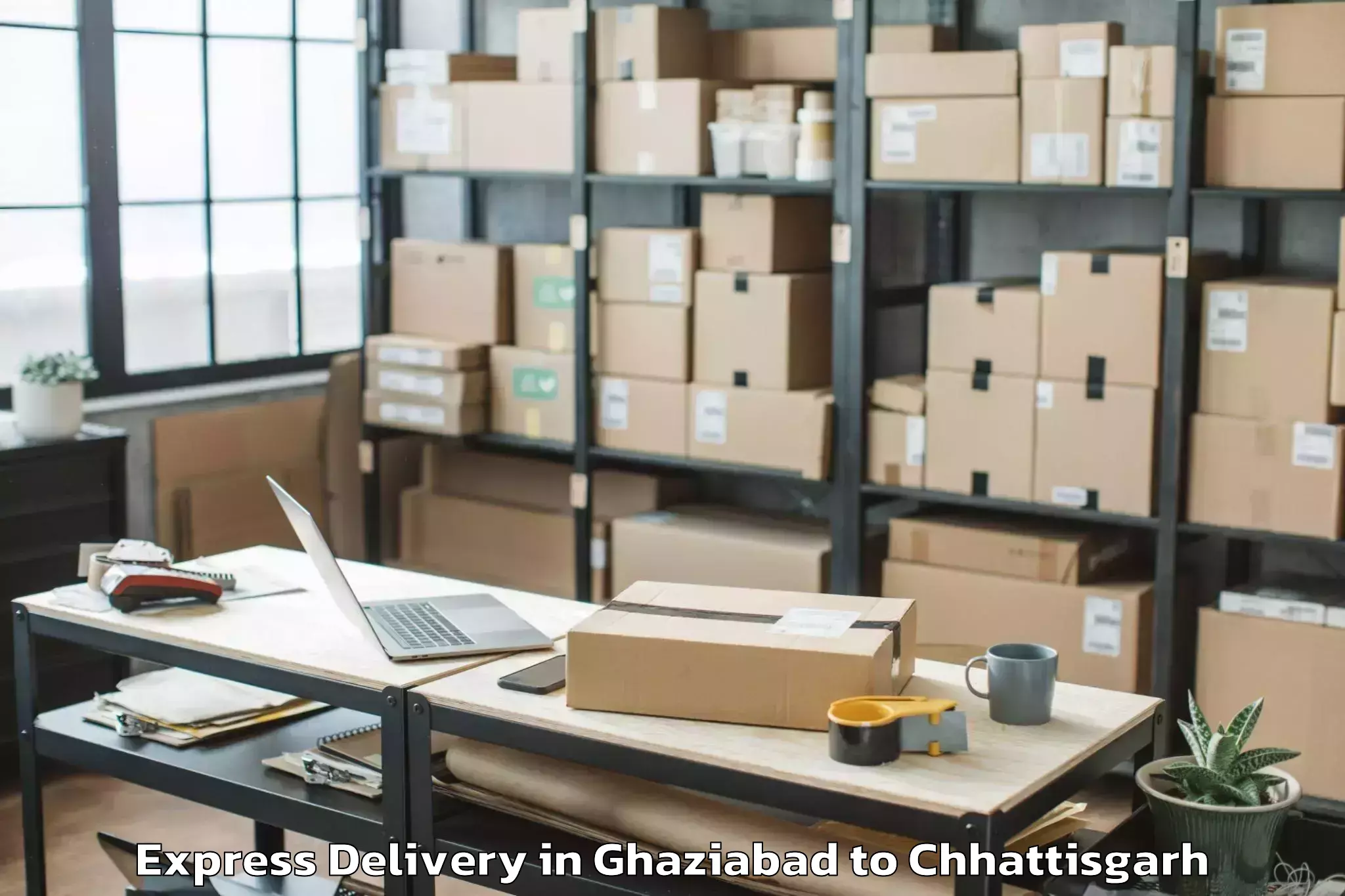 Leading Ghaziabad to Gaurela Express Delivery Provider